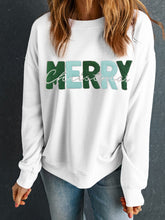 LIZAKOSHT  -  MERRY CHRISTMAS Contrast Long Sleeve Sweatshirt